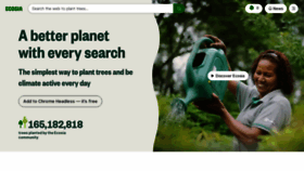 What Ecosia.org website looked like in 2023 (This year)