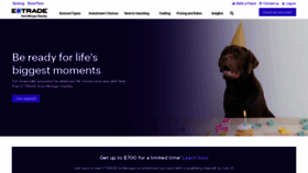 What Etrade.com website looked like in 2023 (This year)