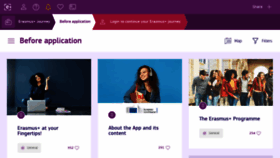 What Erasmusapp.eu website looked like in 2023 (This year)