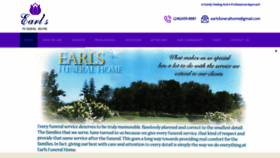 What Earlsfuneralhome.com website looked like in 2023 (This year)