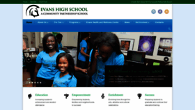 What Evanscommunityschool.org website looked like in 2023 (This year)