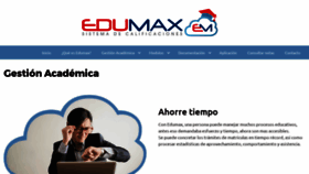 What Edumax.ec website looked like in 2023 (This year)