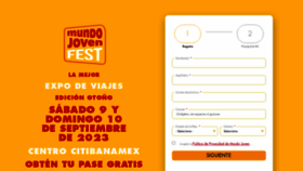 What Expomundojoven.com website looked like in 2023 (This year)