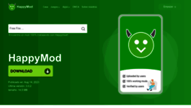 What Es.happymod.com website looked like in 2023 (This year)