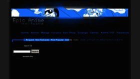 What Epic-anime.com website looked like in 2011 (12 years ago)