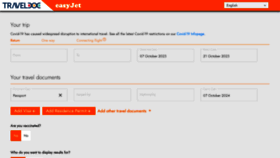 What Easyjet.traveldoc.aero website looked like in 2023 (This year)