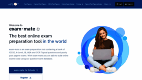 What Exam-mate.com website looked like in 2023 (This year)