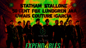 What Expendables.movie website looked like in 2023 (This year)