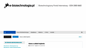 What E-biotechnologia.pl website looked like in 2023 (This year)