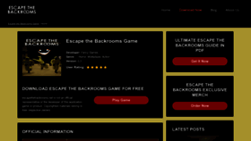 What Escapethebackrooms.net website looked like in 2023 (This year)