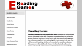 What Ereadinggames.com website looked like in 2023 (This year)