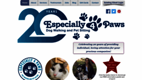 What Especially4paws.com website looks like in 2024 