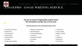 What Essaypro.promo website looks like in 2024 