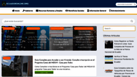 What Ecuadoronline.org website looks like in 2024 