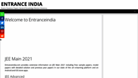 What Entranceindia.com website looks like in 2024 