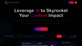 What Easyai.studio website looked like in 2024 (1 year ago)