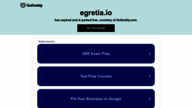 What Egretia.io website looks like in 2024 