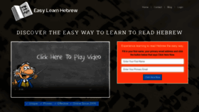 What Easylearnhebrew.com website looks like in 2024 