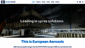What European-aerosols.com website looks like in 2024 
