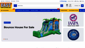 What East-inflatables.com website looks like in 2024 