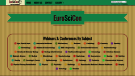 What Euroscicon.com website looks like in 2024 