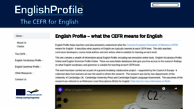 What Englishprofile.org website looks like in 2024 