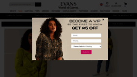 What Evans.co.uk website looks like in 2024 