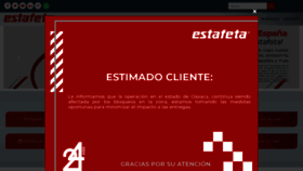 What Estafeta.com website looks like in 2024 