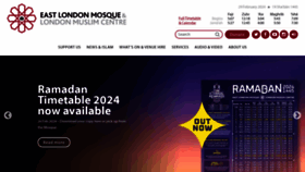 What Eastlondonmosque.org.uk website looks like in 2024 