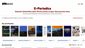What E-periodica.ch website looks like in 2024 