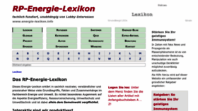 What Energie-lexikon.info website looks like in 2024 