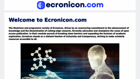 What Ecronicon.com website looks like in 2024 