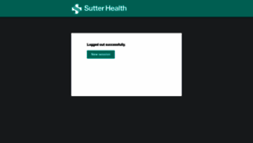 What Entry.sutterhealth.org website looks like in 2024 