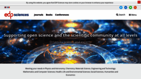 What Edpsciences.org website looks like in 2024 