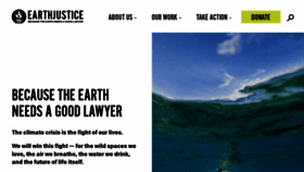 What Earthjustice.org website looks like in 2024 