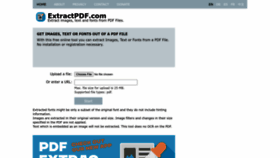 What Extractpdf.com website looks like in 2024 