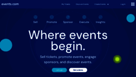 What Events.com website looks like in 2024 