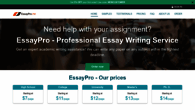 What Essaypro.me website looks like in 2024 