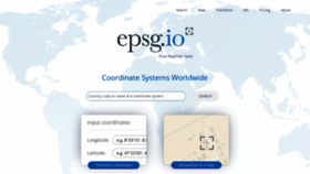 What Epsg.io website looked like in 2024 (1 year ago)