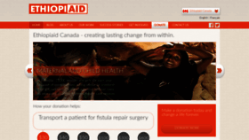 What Ethiopiaid.ca website looks like in 2024 