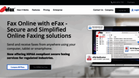 What Efax.com website looks like in 2024 