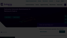What Extremenetworks.com website looks like in 2024 