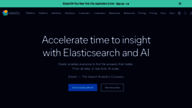 What Elastic.co website looks like in 2024 