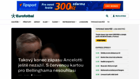 What Eurofotbal.cz website looks like in 2024 