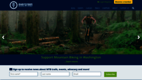 What Evergreenmtb.org website looks like in 2024 