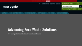 What Ecocycle.org website looks like in 2024 