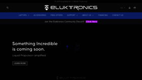 What Eluktronics.com website looks like in 2024 