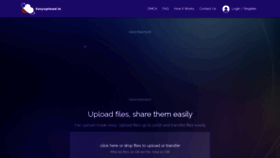 What Easyupload.io website looks like in 2024 