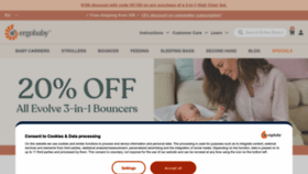 What Ergobaby.eu website looked like in 2024 (1 year ago)