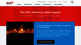 What Electricalsafetyfirst.org.uk website looks like in 2024 